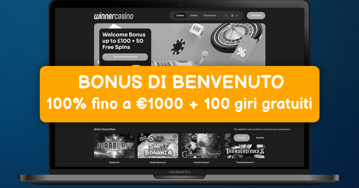 Winner Casino welcome bonus